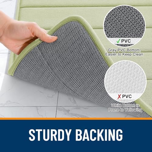 OLANLY Memory Foam Large Bath Mat 59x34, Super Soft Absorbent Bathroom Rugs