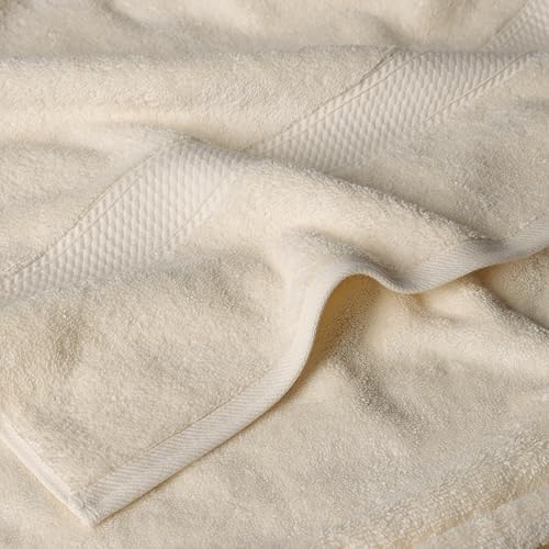 SUPERIOR Egyptian Cotton Ultra Plush & Absorbent, 12 Piece Set, Cream