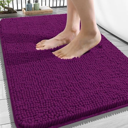OLANLY Bathroom Rugs 34x21, Extra Soft Absorbent Chenille Bath Rugs