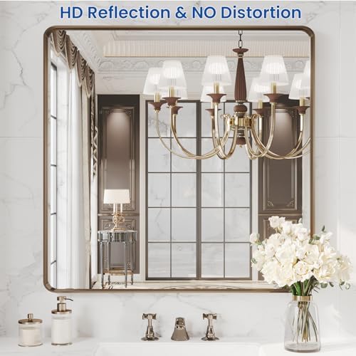 WEER Bronze Bathroom Vanity Mirror 36X36 Inch