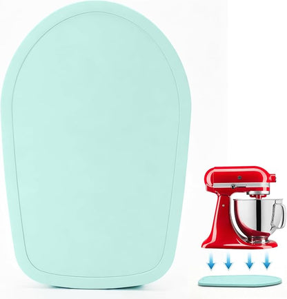 Mixer Slider Mat for Tilt Head Kitchen Aid 4.5-5 Qt Stand Mixer, Wood Appliance sliding mat for kitchenaid Artisan 4.5-5 Qt, Kitchen Countertop Storage Accessories Mixer Moving Tray attachments, Blue