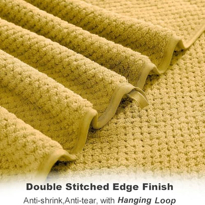 Smuge Extra Large Bath Towel Sheet Set 35x70 Inches - Oversized Bath Towels Set,Jumbo Large Microfiber - Quick Dry,Super Soft,Highly Absorbent Towel Set for Bathroom,Hotel,SPA,Pack of 4(Sweet Yellow)