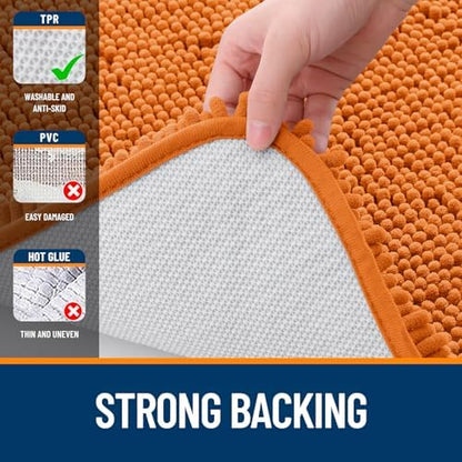OLANLY Bathroom Rugs 35x24, Extra Soft Absorbent Chenille Bath Rugs