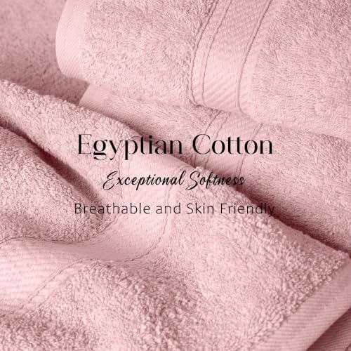 SUPERIOR Egyptian Cotton Ultra Plush & Absorbent, 3 Piece Set, Tea Rose