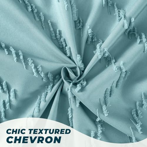 Teal Boho Fabric Shower Curtain 72 x 72 Inches