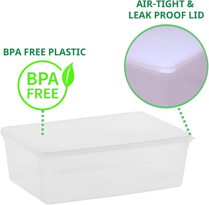 2.4 gal Produce Saver Containers for Refrigerator, Pizza Dough Proofing Box, Vegetable Storage Containers for Refrigerator, Pizza Storage Container, Marinating Container, Pizza Dough Box, Veggie Saver