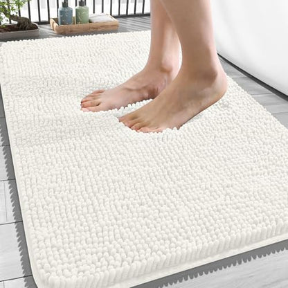 OLANLY Bathroom Rugs 34x21, Extra Soft Absorbent Chenille Bath Rugs