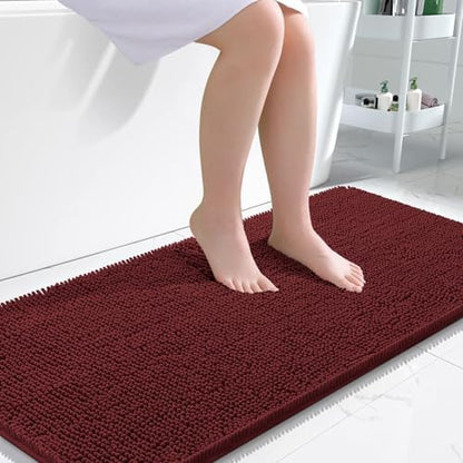 OLANLY Bathroom Runner Rugs 45x27, Extra Soft Absorbent Chenille Bath Rugs
