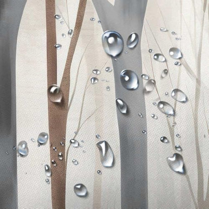 Birch Forest Abstract Shower Curtain Farmhouse Bathroom Decor 47X64 Inch