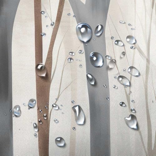 Birch Forest Abstract Shower Curtain Farmhouse Bathroom Decor 60X72 Inch