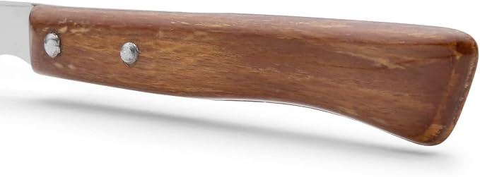 Arcos Table Knives Series, Chop Knife, 110 mm Nitrum Stainless Steel Serrated Blade, Compressed Wood Handle Brown