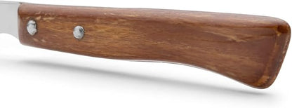 Arcos Table Knives Series, Chop Knife, 110 mm Nitrum Stainless Steel Serrated Blade, Compressed Wood Handle Brown
