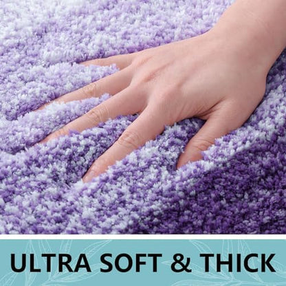 Arotive Microfiber Bathroom Rugs, Shaggy Soft Absorbent Bath Rug, 60x40