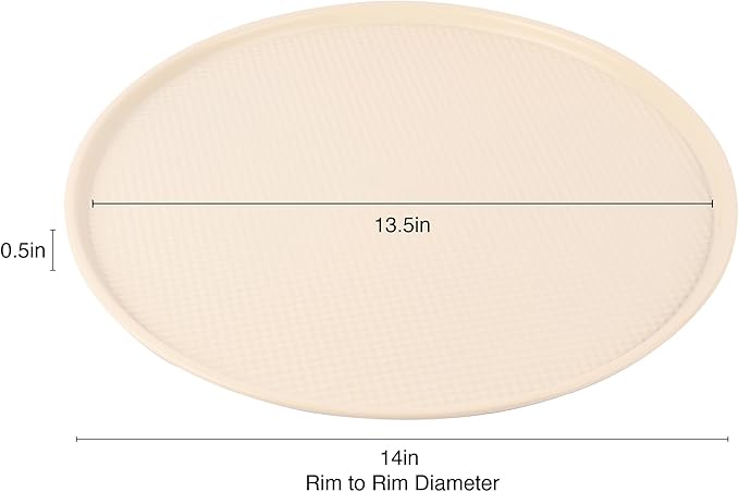 David Burke 14" Pizza Pan – Made from Carbon Steel with AirFlow Baking Technology, Oven Safe, PFTE & PFOA Free, Durable & Easy to Clean – Cream