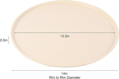 David Burke 14" Pizza Pan – Made from Carbon Steel with AirFlow Baking Technology, Oven Safe, PFTE & PFOA Free, Durable & Easy to Clean – Cream