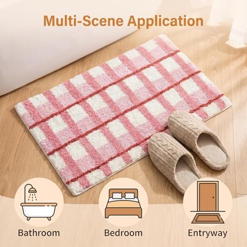 GIB Bathroom Rugs 32"x20", Extra Soft Absorbent Bath Mat for Bathroom Floor