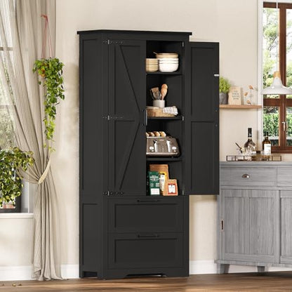 TEENFON Storage Cabinet with Doors & Adjustable Shelf