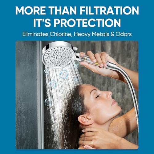 Cobbe Filtered Shower Head with Handheld, Water Softener for Hard Water