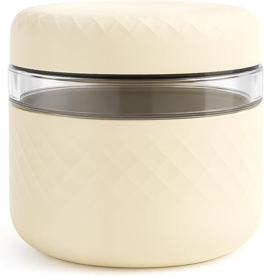24 oz Glass Lunch Bowl Container with Lid | Leak & Spill Proof, BPA-Free, Microwave & Dishwasher Safe, Airtight Meal Prep & Food Storage Jar for Lunch, Salad, Soup, Overnight Oats, Stew, Yogurt
