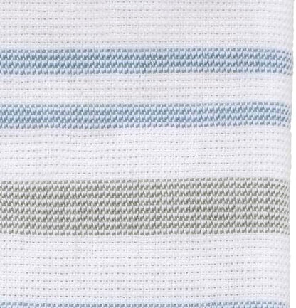 Izod - Fingertip Towels, Soft & Absorbent Cotton, Dorm Room Essentials, Striped Bathroom Decor, Set of 2 (Clubhouse Collection, Blue)