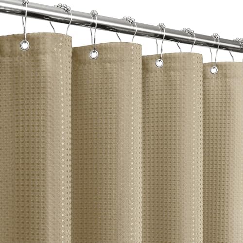 Gibelle Small Stall 230GSM Heavy Duty Beige Shower Curtain, 36 x 72