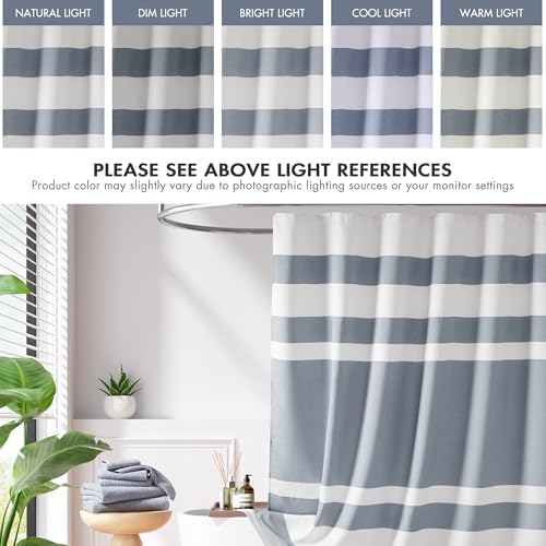 Madison Park Spa Waffle Shower Curtain for Bathroom, 72 x 72, Indigo Blue