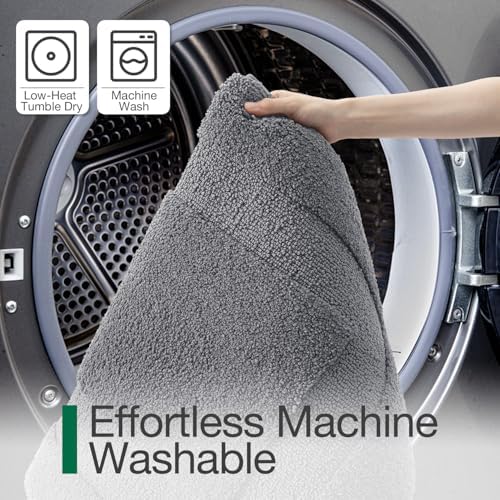 LUMI Ultra Soft Bathroom Rugs Absorbent, Non Slip Bath Mat 24x36, Dark Grey