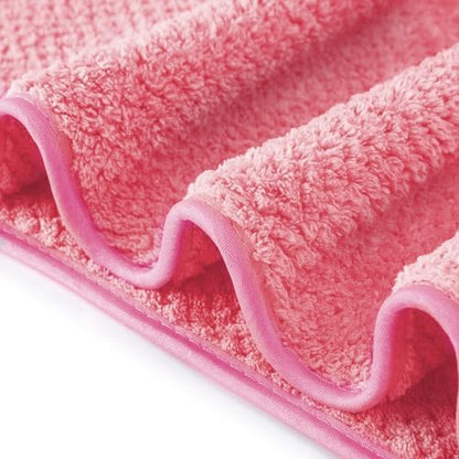 MaopaoBeauty Microfiber Bath Towel Set Pack of 2, 35 x 70 Inches - Light Thin Quick Drying Highly Absorbent Bath Towel for Bath, Fitness, Yoga, Travel, Sport and Shower (2PCS Hot Pink)
