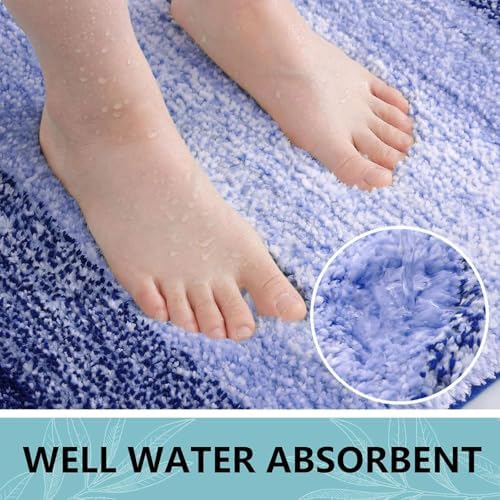 Arotive Microfiber Bathroom Rugs, Shaggy Soft Absorbent Bath Rug, 30x20