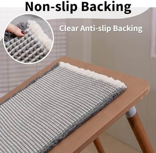 Waffle Bath Mat, Boho Bathroom Rugs Non Slip Washable, 24" x 48"
