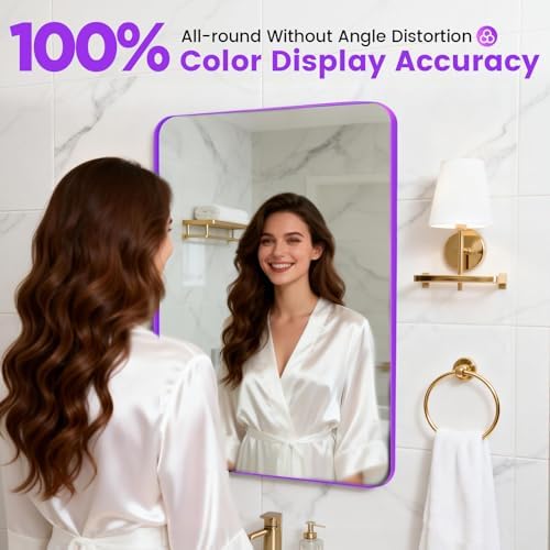 24" x 28" Purple Bathroom Mirror