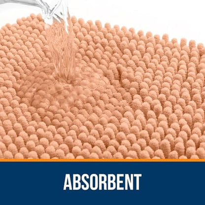 OLANLY Large Bathroom Rugs 59x35, Extra Soft Absorbent Chenille Bath Rugs