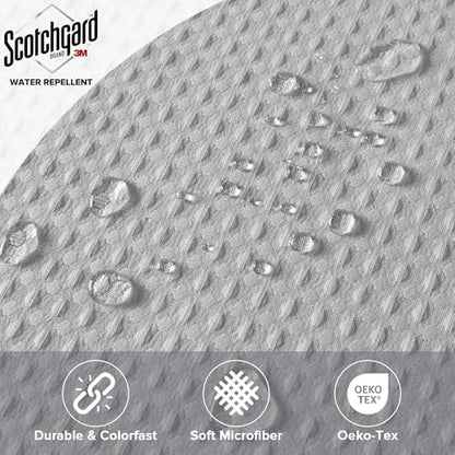 Madison Park Arbor Waffle Extra Long Shower Curtain, 72 x 84, Grey Solid