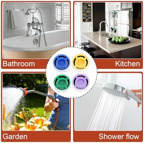4pcs Shower Head Flow Restrictor, 1.2/1.5/1.8/2.0 GPM