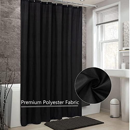LLSCL 4 Pack Fabric Shower Curtain Liner with Magnets, Shower Curtain with Rustproof Metal Gromments and Waterproof Hotel Quality, 72 x 72 Machine Washable