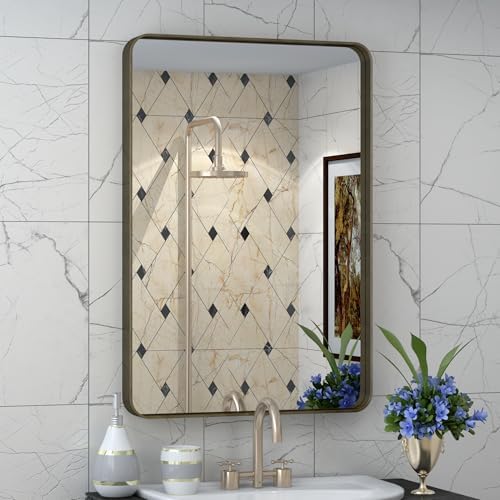 16x24 Inch Bronze Bathroom Mirror for Vanity