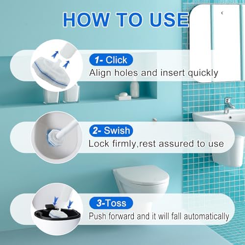 120 Count Toilet Brush Head Refills for Clorox Toilet Cleaning System