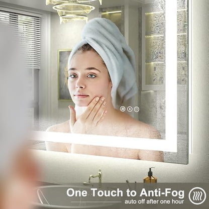 48x30 Inch LED Lighted Bathroom Vanity Mirror for Wall