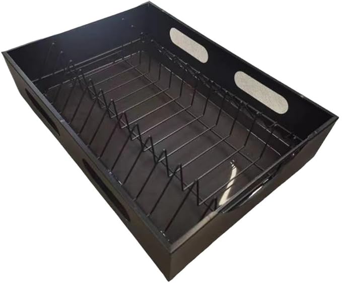 Pull Out Cabinet Organizer - Smoothly Sliding Drawers for Cabinet Carbon Steel Sturdy Slide Out Drawers for Kitchen Cabinet, Pantry, Bathroom (Black)
