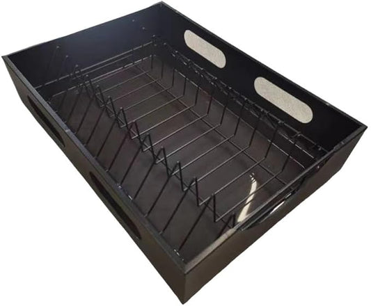 Pull Out Cabinet Organizer - Smoothly Sliding Drawers for Cabinet Carbon Steel Sturdy Slide Out Drawers for Kitchen Cabinet, Pantry, Bathroom (Black)