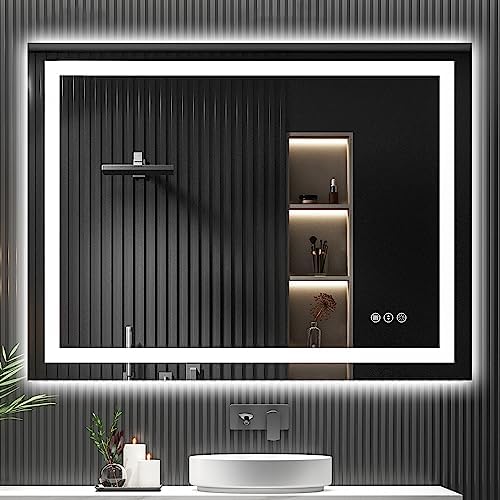 48x36 LED Bathroom Mirror with Lights, Lighted Vanity Mirror