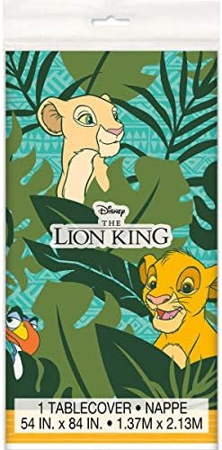 Lion King Birthday Party Baby Shower Supplies Bundle Pack includes 16 Lunch Dinner Plates, 16 Napkins, 16 Cups, 1 Table Cover, 1 Banner