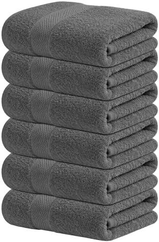 Infinitee Xclusives 100% Cotton Hand Towels for Bathroom - Set of 6