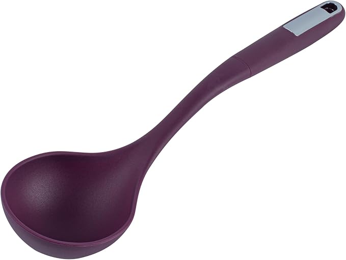 Restaurantware Silicone Utensil Set Pack of 10 Non-Slip Handle 6-Piece Kitchen Tool Set, Heat-Resistant Dishwasher-Friendly Cooking Accessories, Durable Purple Cooking Utensils
