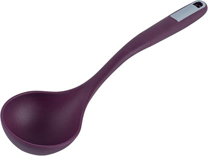Restaurantware Silicone Utensil Set Pack of 1 Non-Slip Handle 6-Piece Kitchen Tool Set, Heat-Resistant Dishwasher-Friendly Cooking Accessories, Durable Purple Cooking Utensils