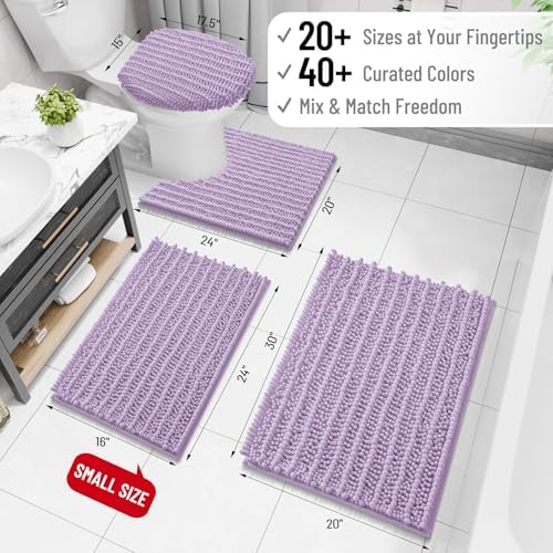 Arotive Bathroom Rugs Mat 36x24, Soft Absorbent Chenille Shaggy Bath Mat