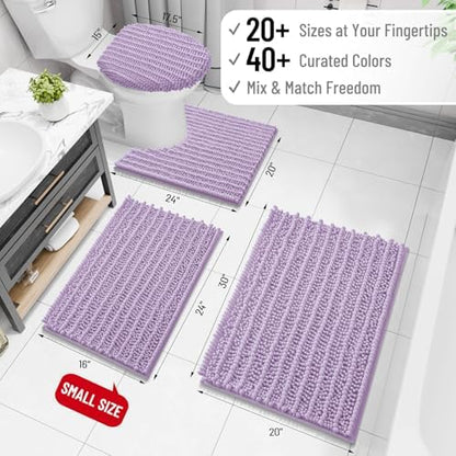 Arotive Bathroom Rugs Mat 36x24, Soft Absorbent Chenille Shaggy Bath Mat