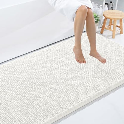 Smiry Bathroom Rugs 120X24, Luxury Chenille Extra Soft Absorbent Bath Mat