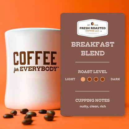 Fresh Roasted Coffee, Breakfast Blend Drip Ground Fractional Packs, Light Roast, Kosher, 1.75 oz, 126 Count