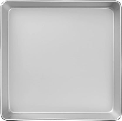 Wilton Aluminum 12x2 Inch Square Cake And Brownie Pan, Made With Natural Anodized Aluminum, Made Without PFAS, Bakeware Optimal For Even Heating